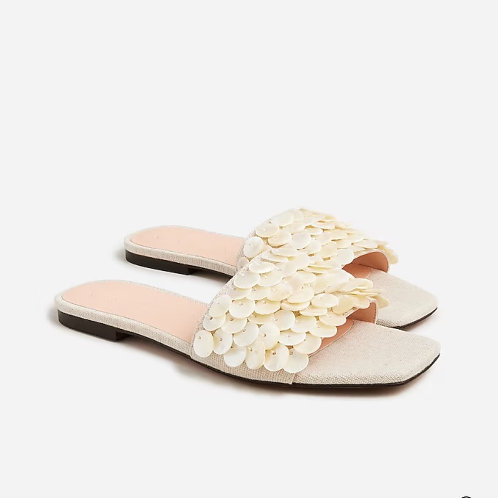 J. Crew Mother of Pearl Slide Sandal